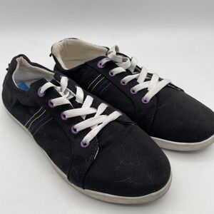 Vionic Beach Canvass  Black  Sneakers Shoes Women's Size Pismo Slip-On Lace Up